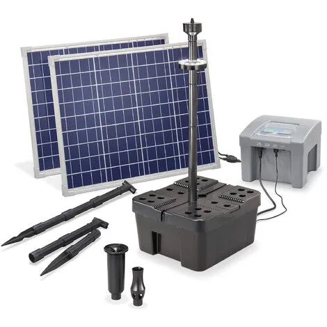 Meilleur prix ? ESOTEC Kit Filtre Solaire Pour Bassin 100/2600 + Batterie LED Filtre Pompe Solaire Bassin De Jardin 101062 ✔️ -France Esotec Soldes 2024 26787250 1