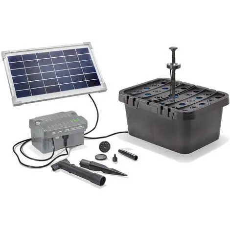 Meilleure affaire ? Kit Filtre Solaire Pour Bassin 8/300 Avec Batterie Rechargeable Kit Pompe Pour Bassin De Jardin Esotec 101068 ? 1 Meilleure affaire ? Kit Filtre Solaire Pour Bassin 8/300 Avec Batterie Rechargeable Kit Pompe Pour Bassin De Jardin Esotec 101068 ?