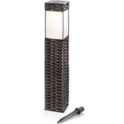 Nouveau ? Lampe Solaire Rotin Blanc Chaud Lampadaire Lampe De Jardin Lampe Solaire Esotec 102073 ? -France Esotec Soldes 2024 26788063 3