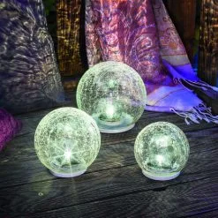 Sortie ? Boule De Verre Solaire Lot De 3 Lampes De Jardin LED Lampe Solaire En Verre, Esotec 102082 ? -France Esotec Soldes 2024 26788074 3