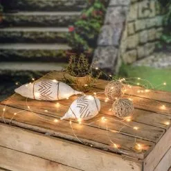 Sortie ? ESOTEC Lot De Lumière Solaire 100 LED Guirlandes Blanches Chaudes Fête Du Jardin Solaire 102178 ✔️ -France Esotec Soldes 2024 26788221 3