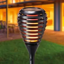 Coupon ? Torche Solaire Lot De 4 Torche De Jardin Effet Flamme Lampe Solaire Jardin Esotec 102484 ? -France Esotec Soldes 2024 26788545 3