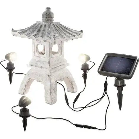 Nouveau ✔️ Pagode Solaire Avec Spot LED 3500K Eclairage Jardin Deco Asia Esotec 102550 ? 2 Nouveau ✔️ Pagode Solaire Avec Spot LED 3500K Eclairage Jardin Deco Asia Esotec 102550 ? – Image 2