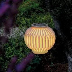 Le moins cher ? Lampe Solaire Décorative Ibiza Grès Lanterne Lampe Solaire LED Jardin Esotec 102670 ?