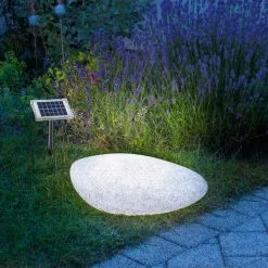 Bon marché ? Lampe Solaire En Pierre Lampe Solaire En Pierre Lumineuse Lampe Solaire Décorative Esotec 106066 ?