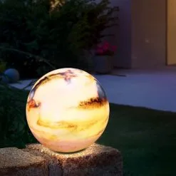 Meilleur prix ? Boule Solaire 26 Cm Marbre Pierre Optique Lumière Solaire Décoration De Jardin LED Esotec 102673 ⭐ -France Esotec Soldes 2024 26789450 3