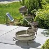 Acheter ? Fontaine Solaire Cascade Avec Batterie + Fontaine LED Fontaine De Jardin Esotec 101300 ? -France Esotec Soldes 2024 26789486 1