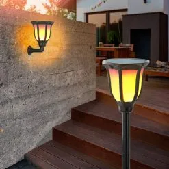 Top 10 ? Torche Solaire Lot De 2 Torche De Jardin Effet Flamme Lampe Solaire Jardin Esotec 102495 ?