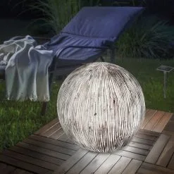 Meilleur prix ? Boule Solaire 27 Cm Optique Grès Lumière Solaire Décoration De Jardin LED Esotec 102676 ? -France Esotec Soldes 2024 26789724 3