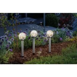 De gros ? Ensemble De Prises De Jardin Solaire En Mosaïque De Verre Blanc Chaud, éclairage Solaire De Jardin, Esotec 102310 ✔️ -France Esotec Soldes 2024 26789909 4