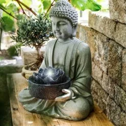 De gros ⌛ ESOTEC Fontaine De Jardin Bouddha Fontaine + Décoration Lumineuse LED Fontaine D’intérieur 230V 101452 ⌛ -France Esotec Soldes 2024 26789926 4
