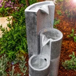 Nouveau ? ESOTEC Fontaine De Jardin Solaire Fontaine De Batterie De Fontaine D’eau Fontaine Solaire En Cascade 101315 ? -France Esotec Soldes 2024 28276810 4